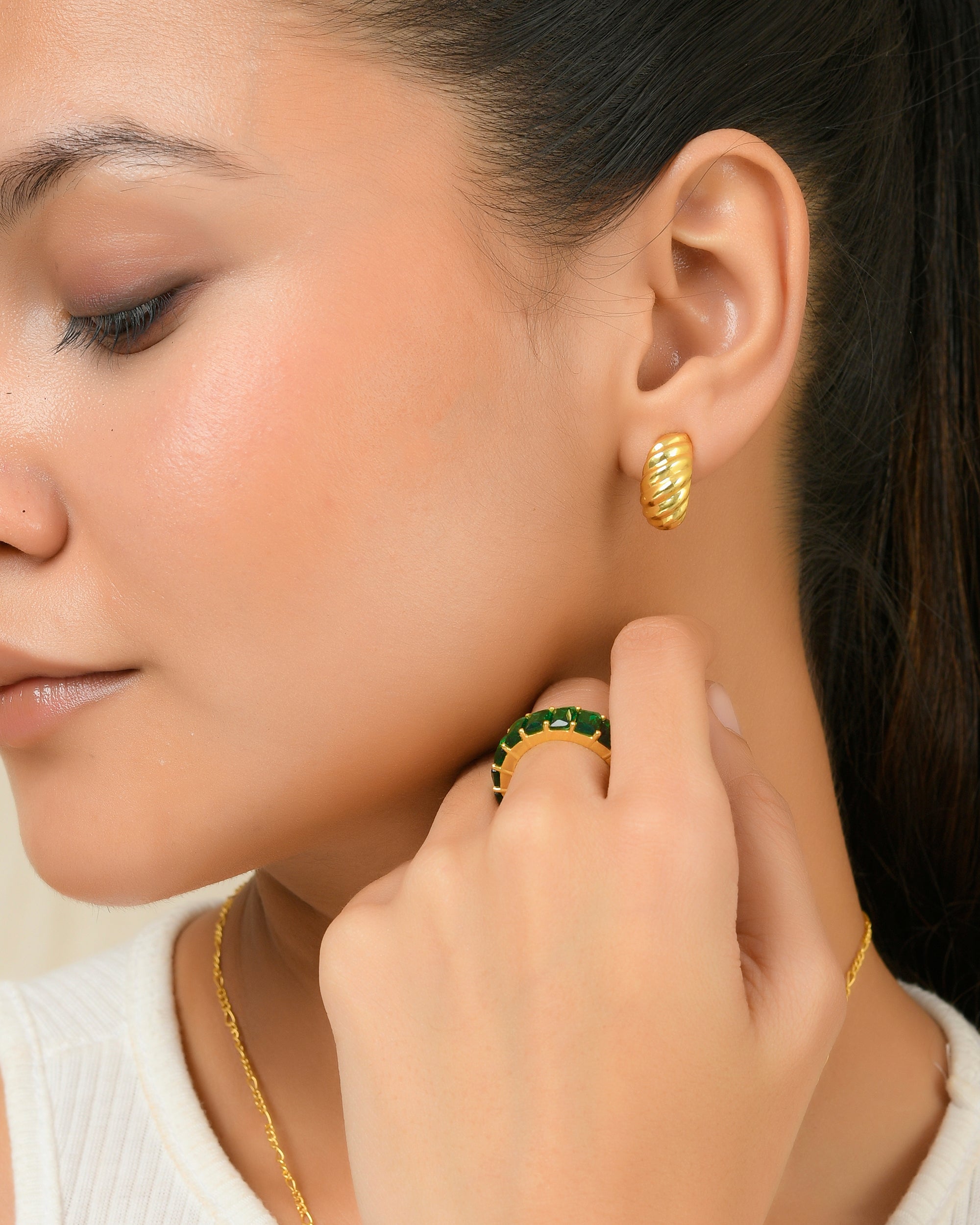 Croissant Hoop Earrings