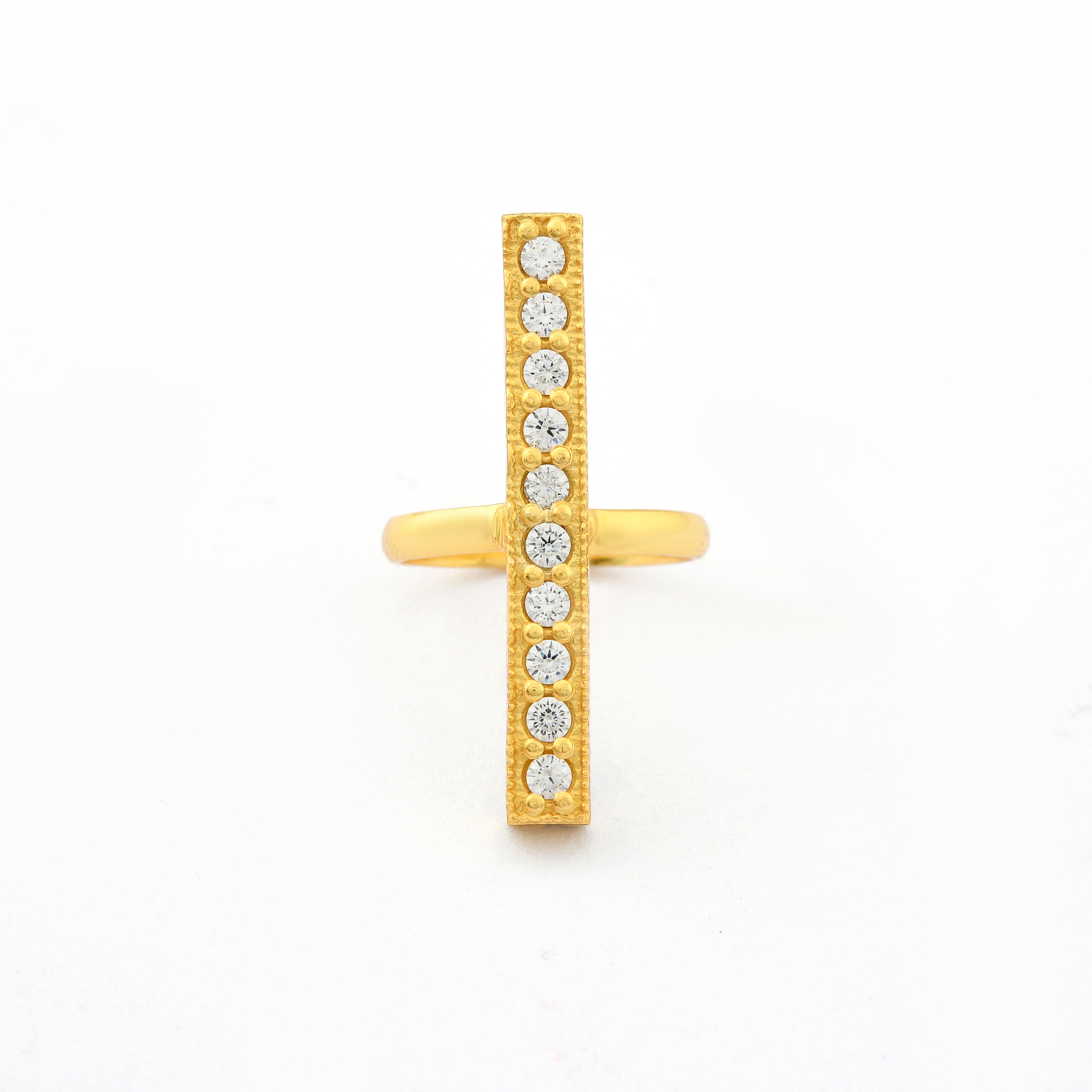 Pavé Diamond Bar Ring