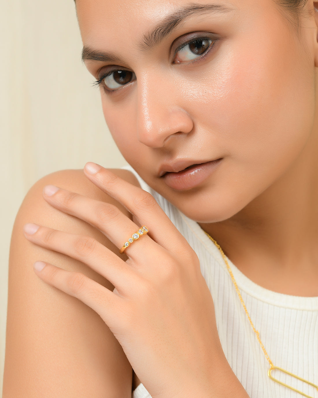 Big-Small Zirconia Ring