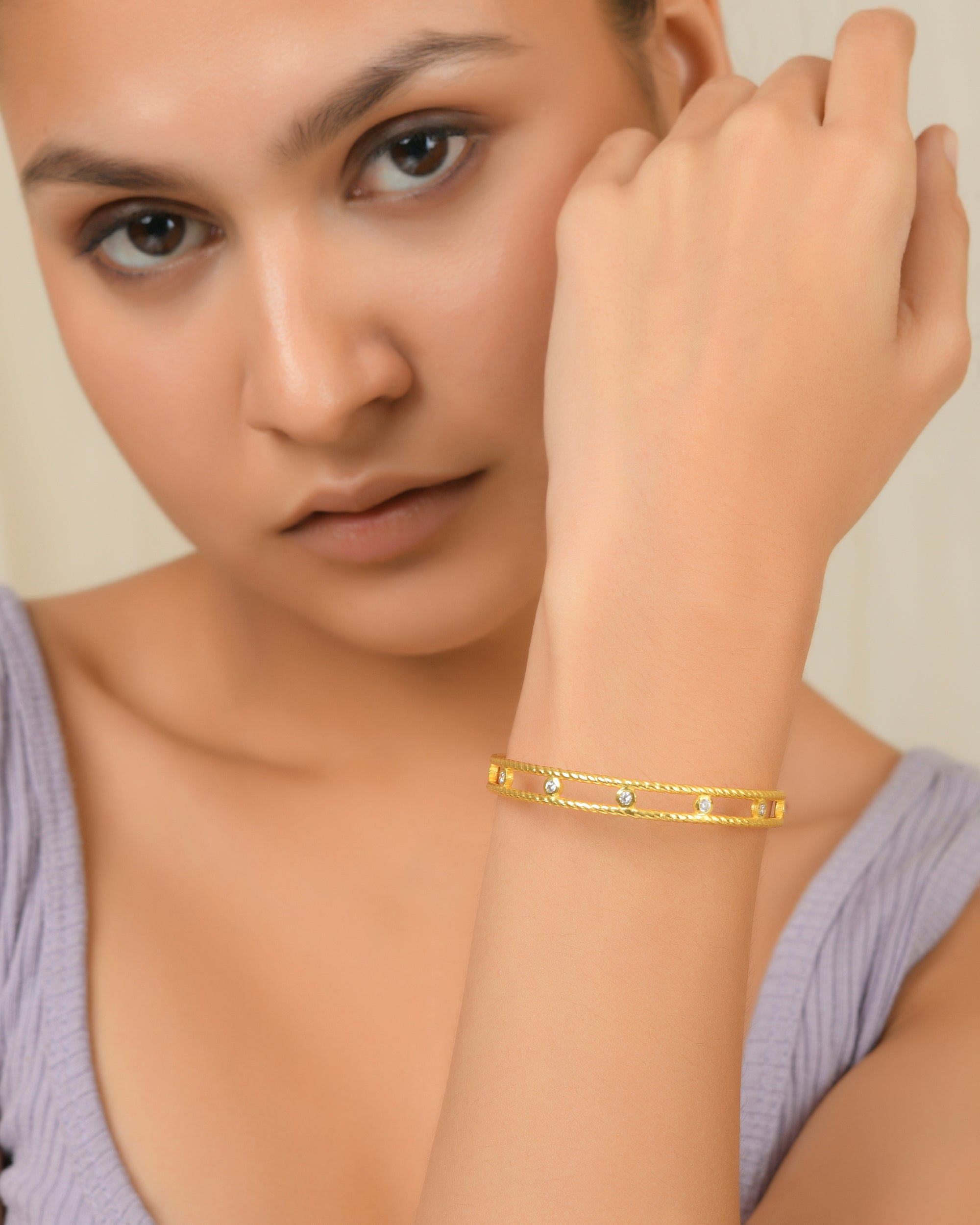 Round Station Cuff Bracelet