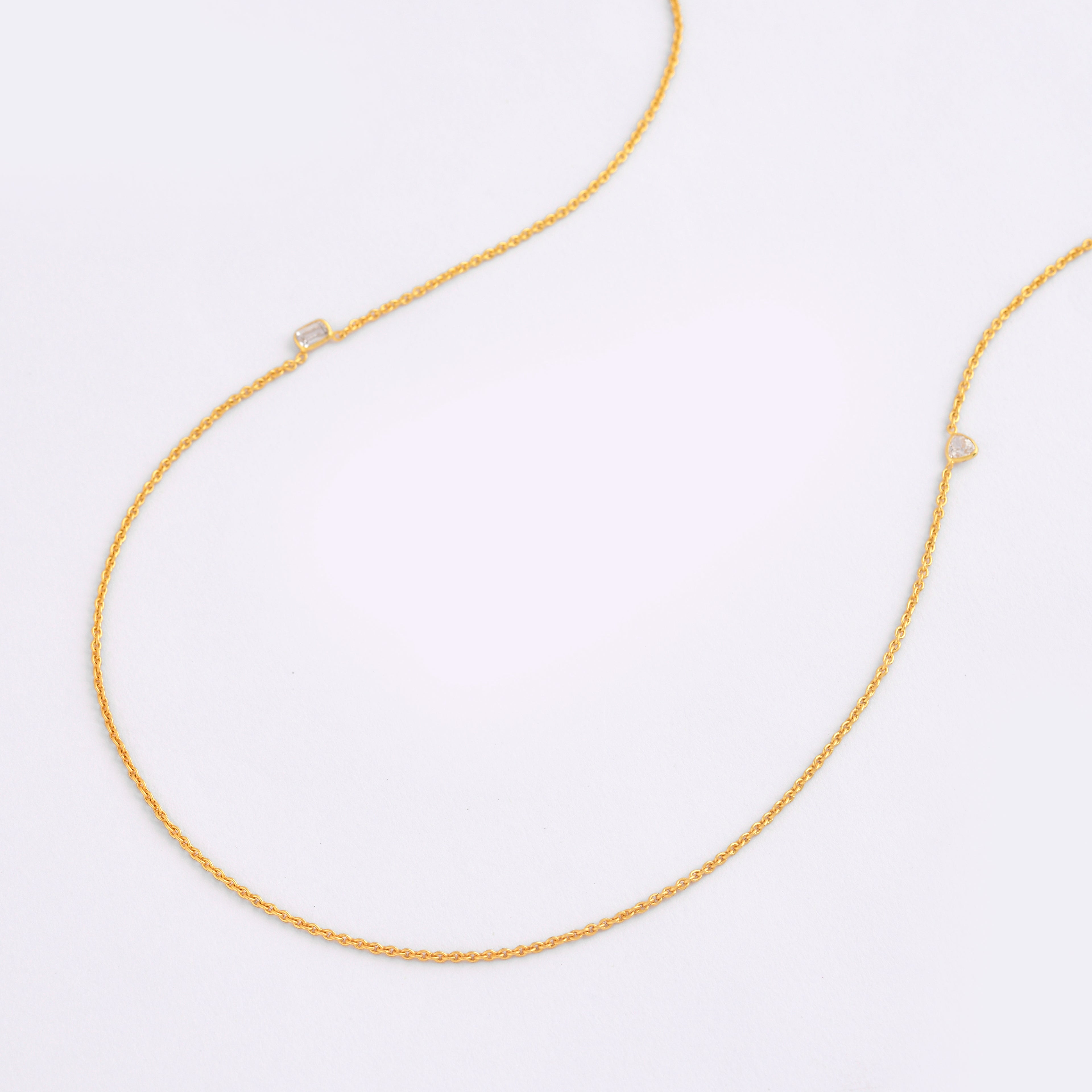 Dainty Waist Chain with emerald cut zirconia