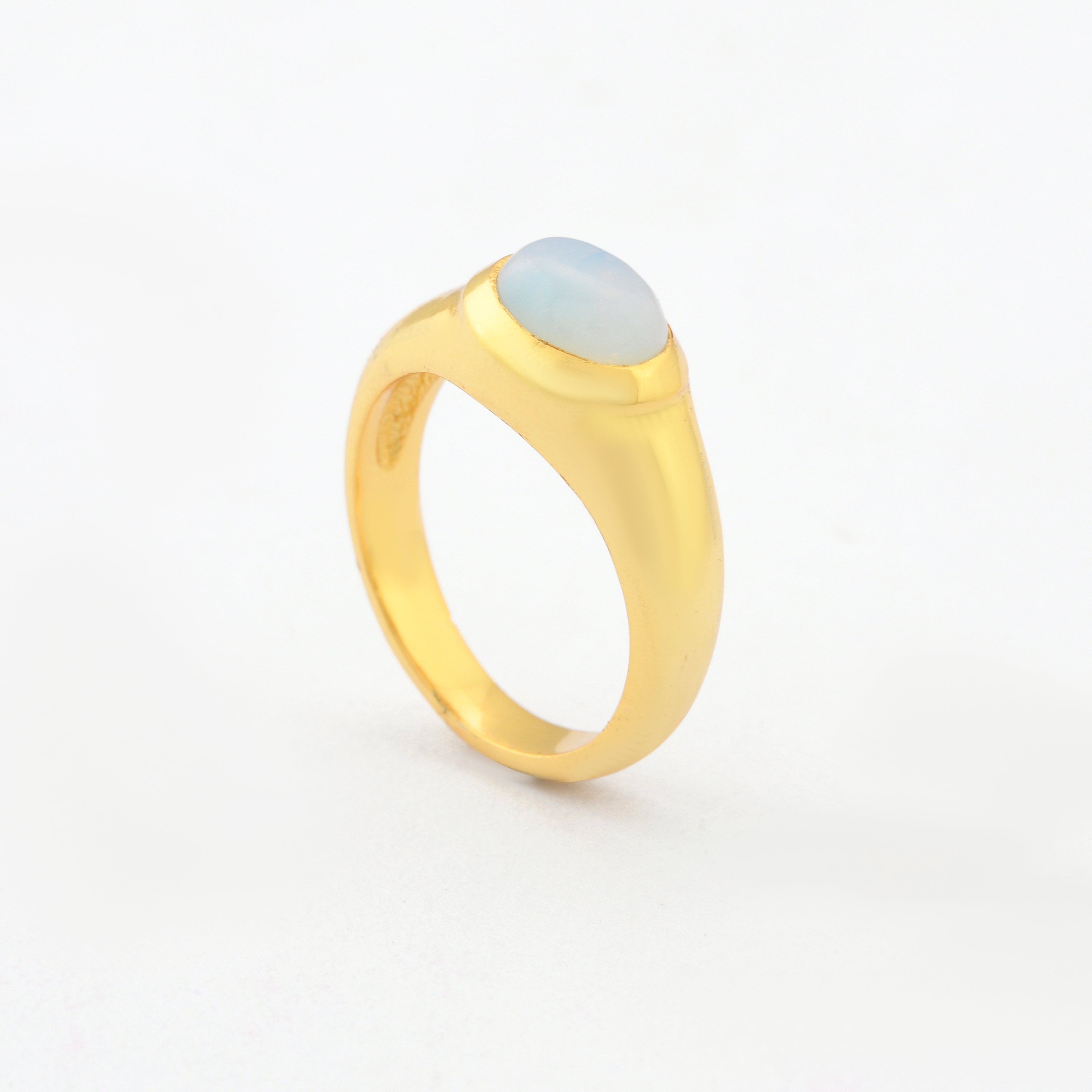 White Onyx Dome Ring