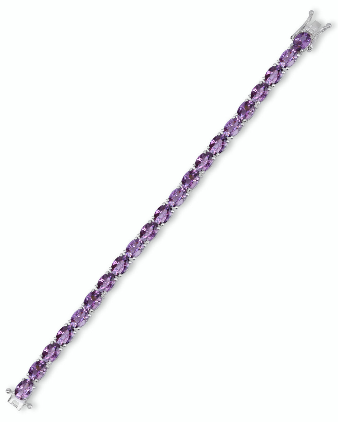 Amethyst Oval Zirconia Tennis Bracelet