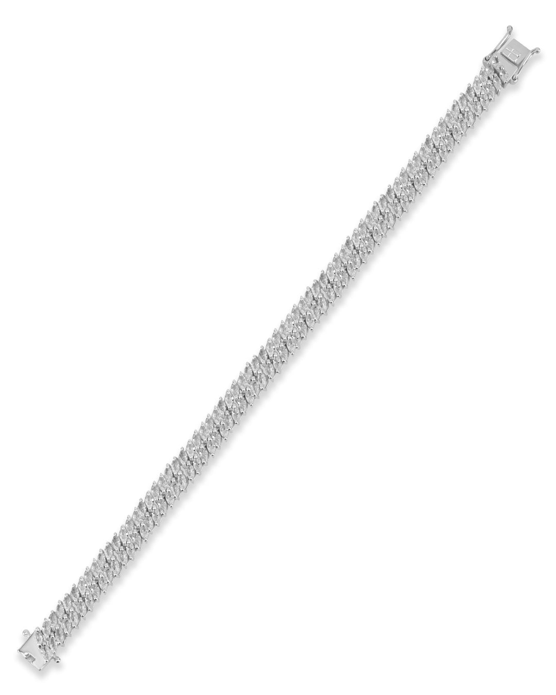 Two Lane Marquise Zirconia Tennis Bracelet