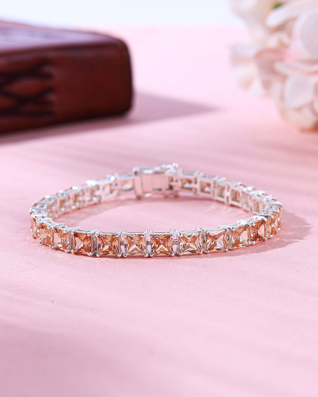 Champagne Princess Zirconia Tennis Bracelet