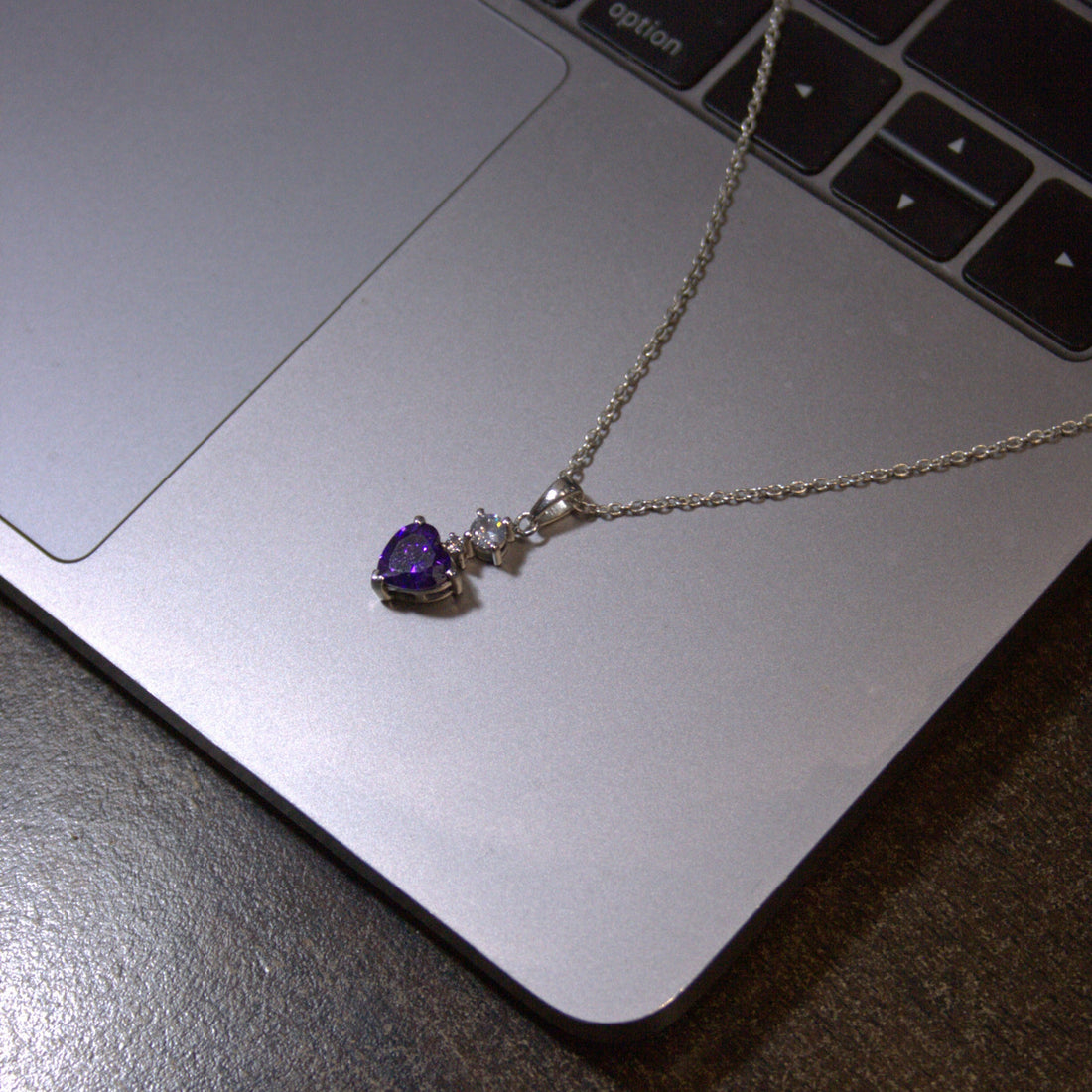 Amethyst Heart Pendant