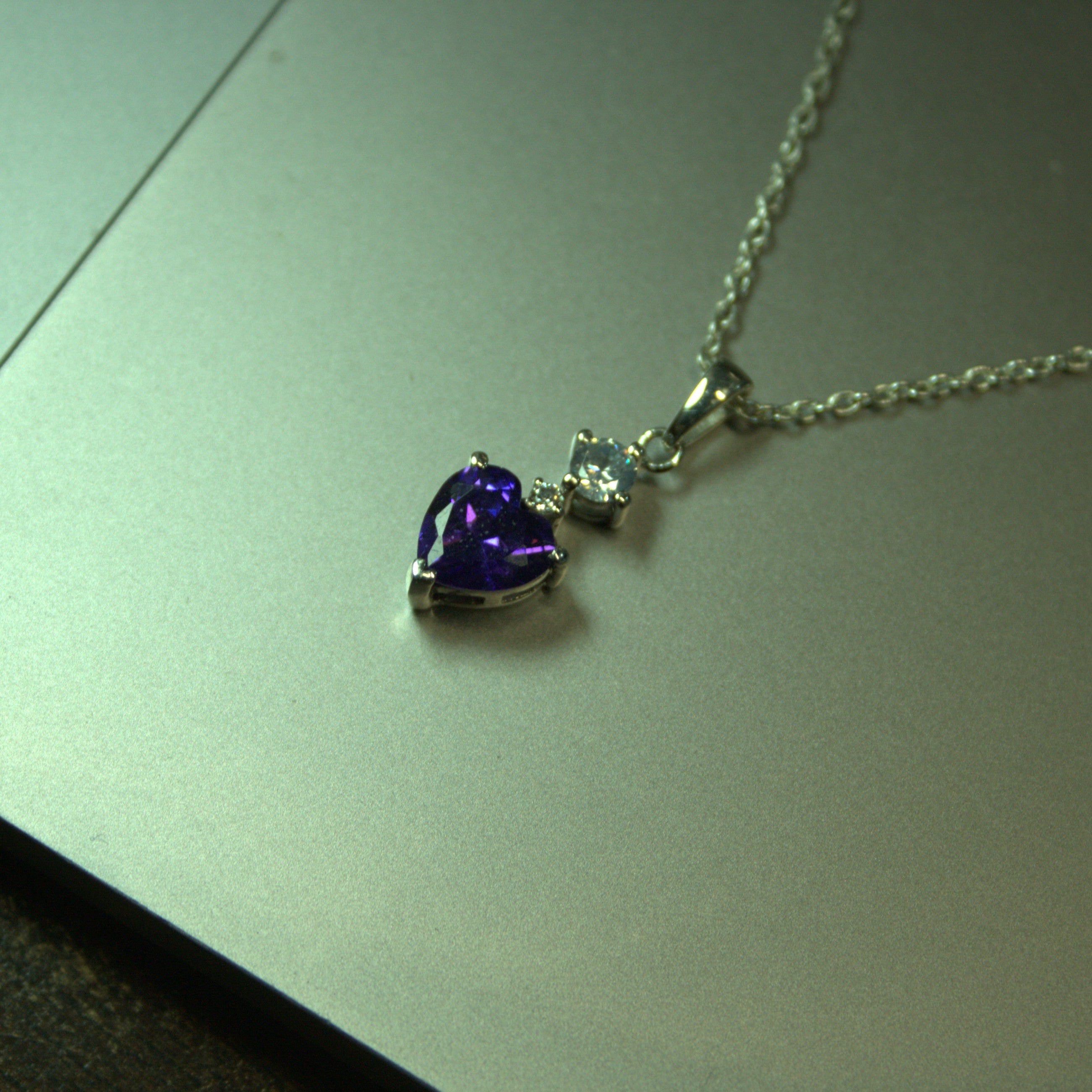 Amethyst Heart Pendant