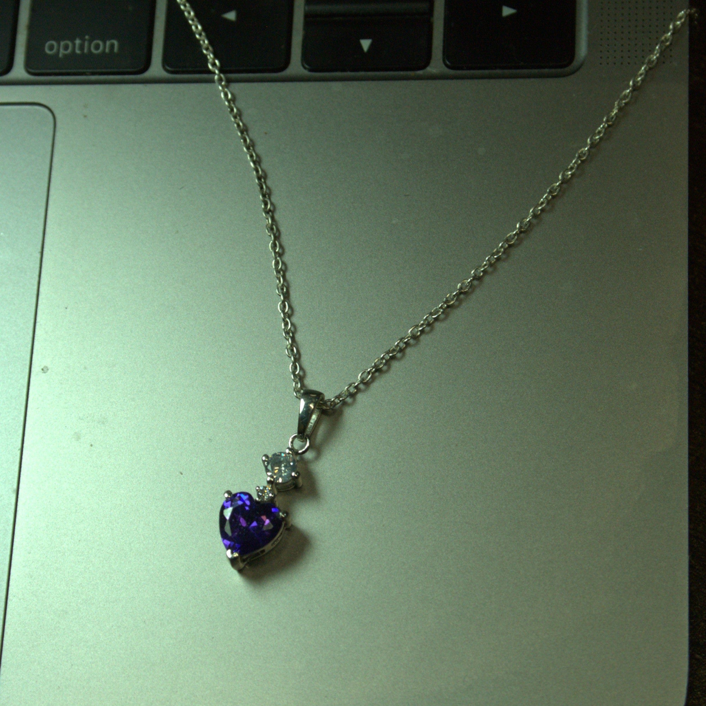 Amethyst Heart Pendant