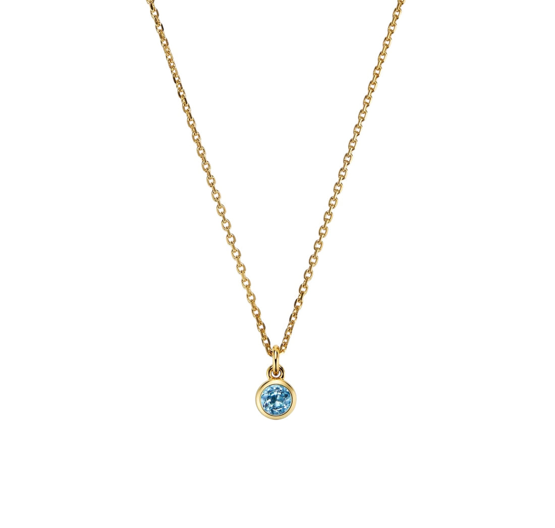 WooYou December Birthstone Pendant Necklace