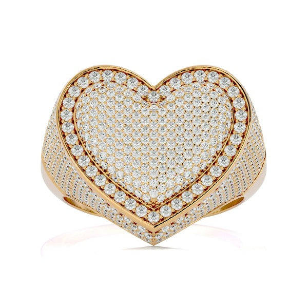 Iced Out Heart Ring