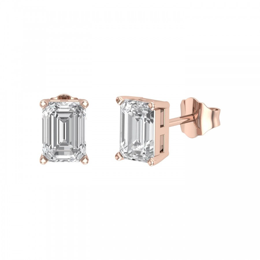 Emerald Zirconia Stud Earrings
