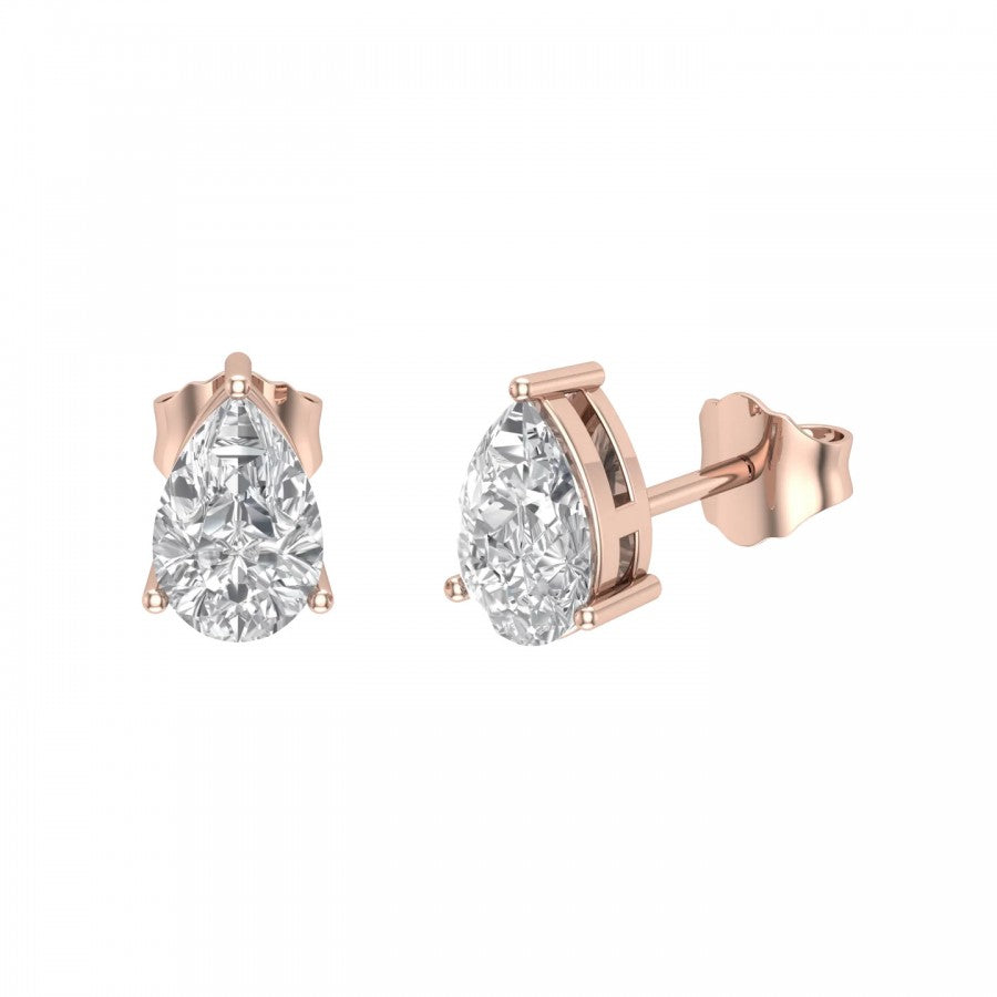 Pear Zirconia Stud Earrings