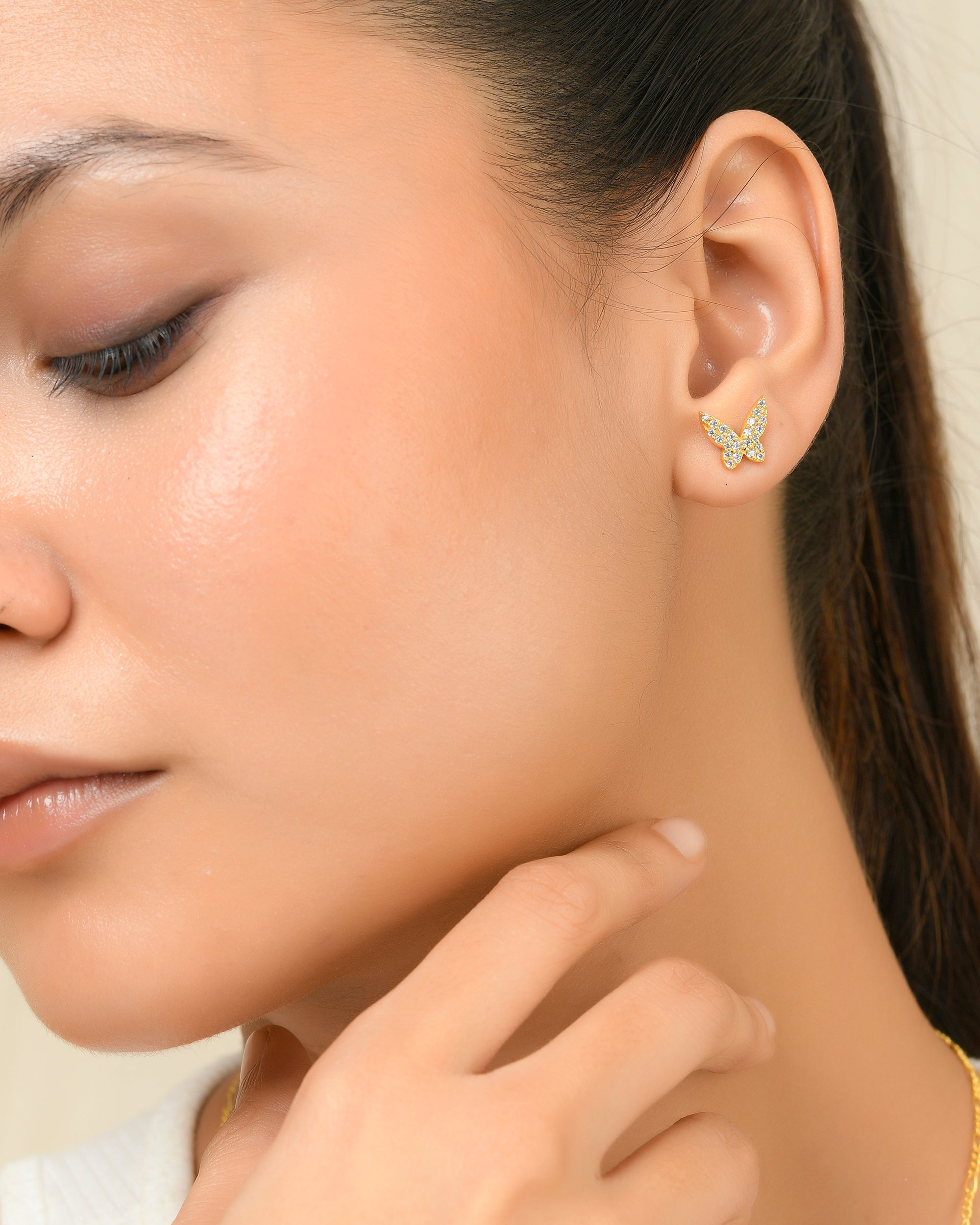 Butterfly Pave Diamond Earrings