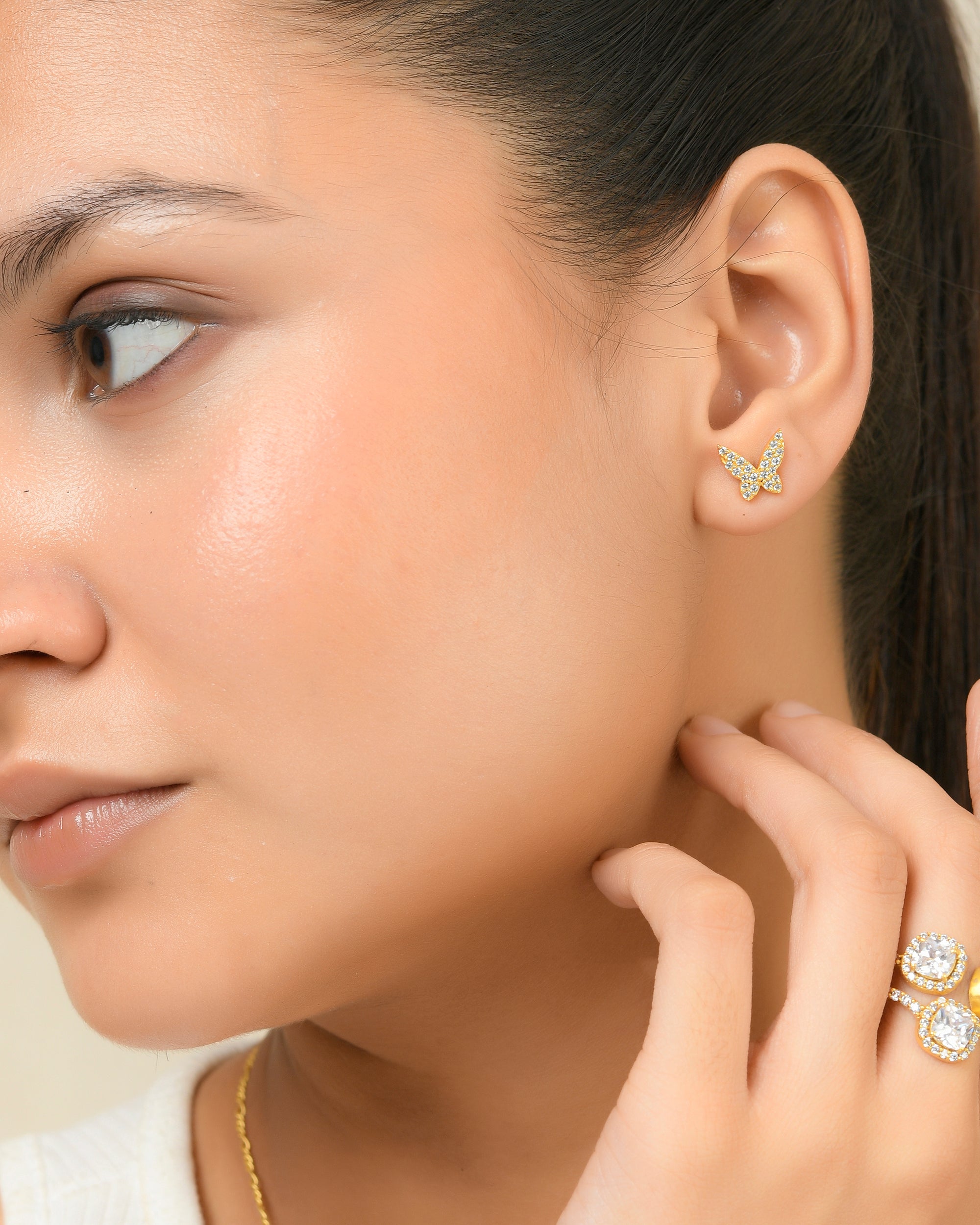 Butterfly Pave Diamond Earrings