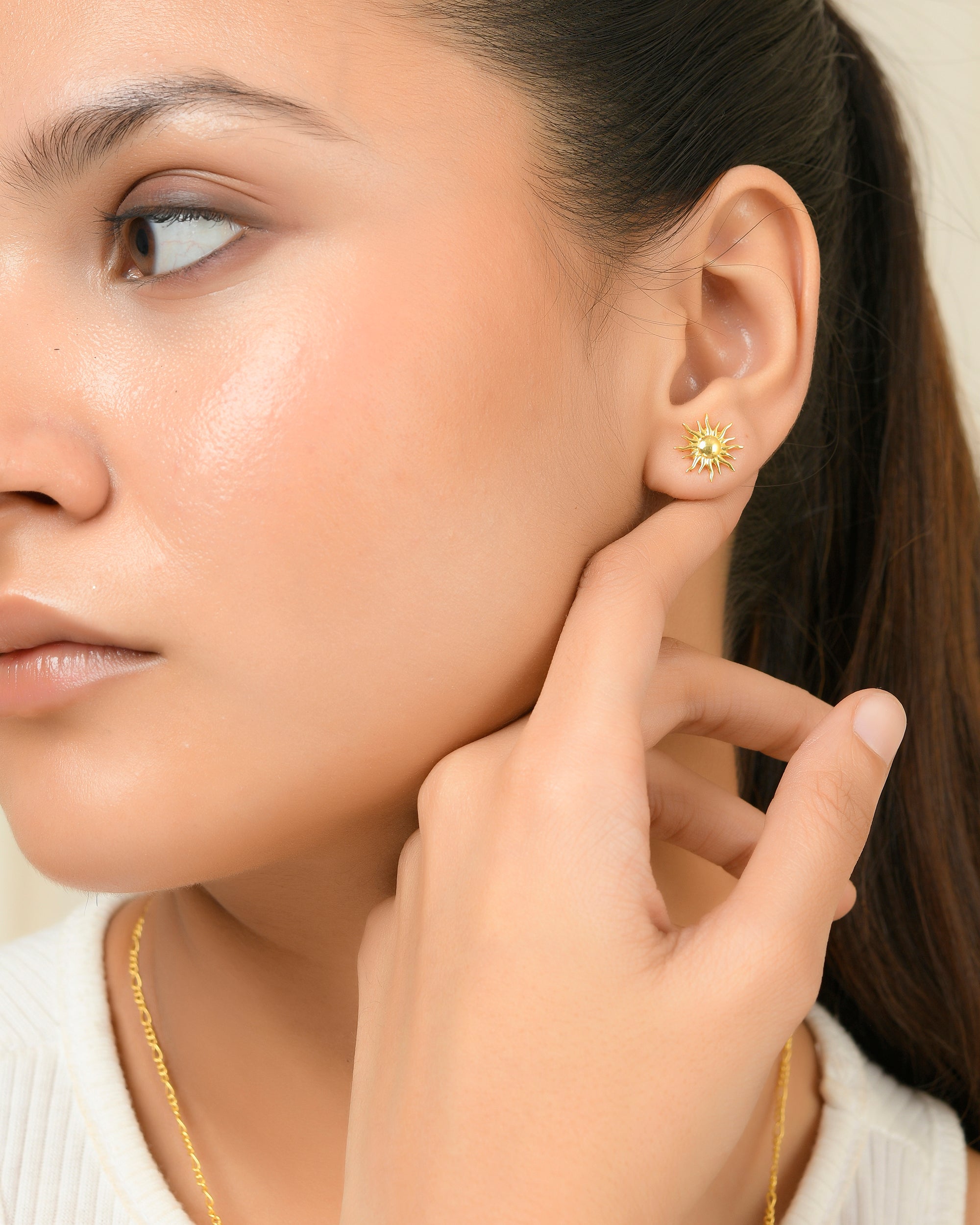 Rising Sun Stud Earrings