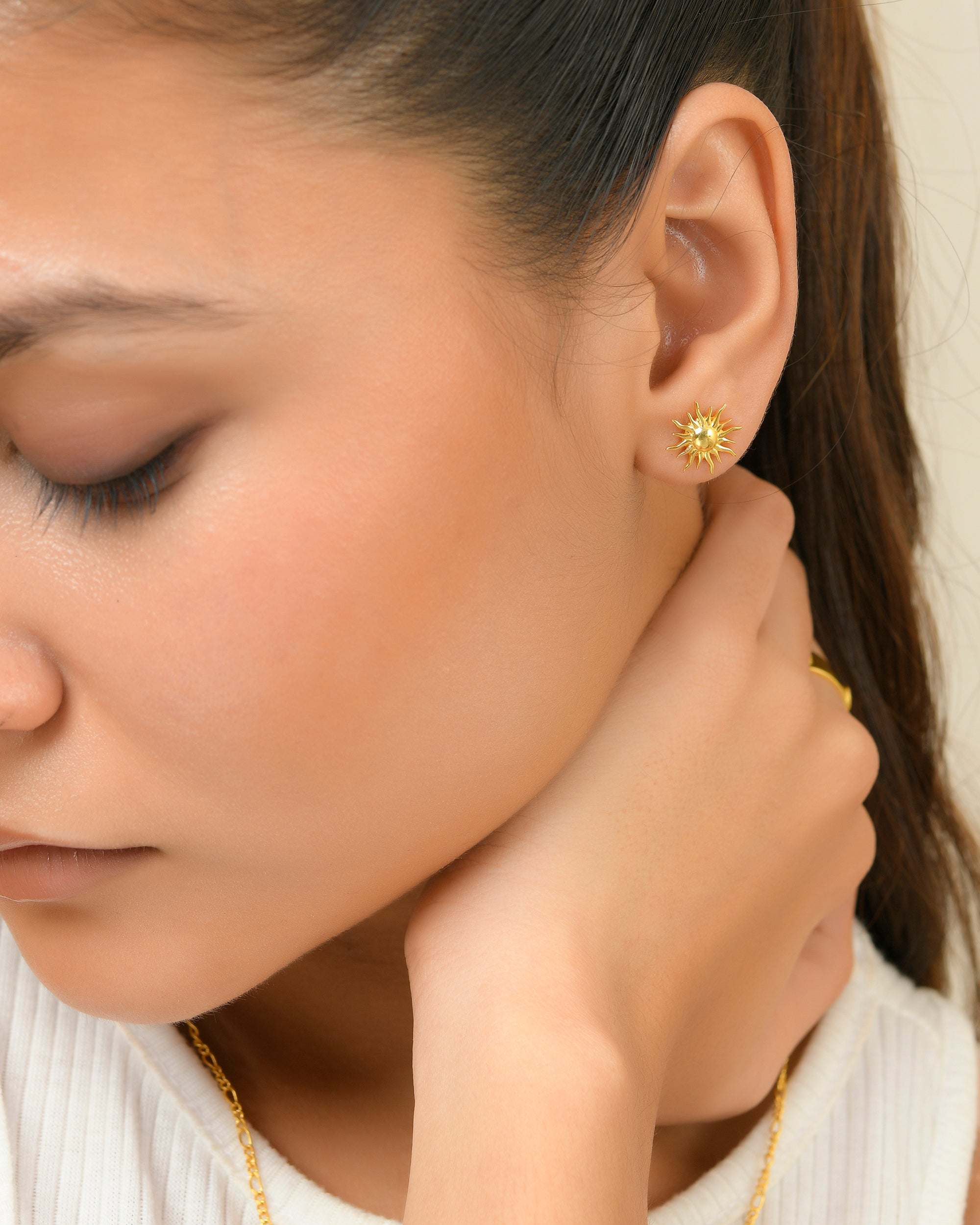 Rising Sun Stud Earrings