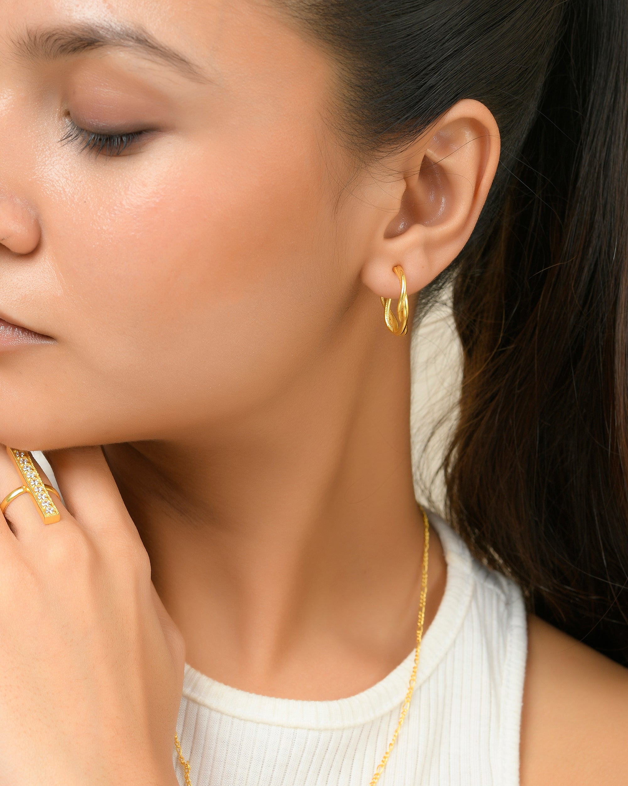 Twisted Hoop Earrings