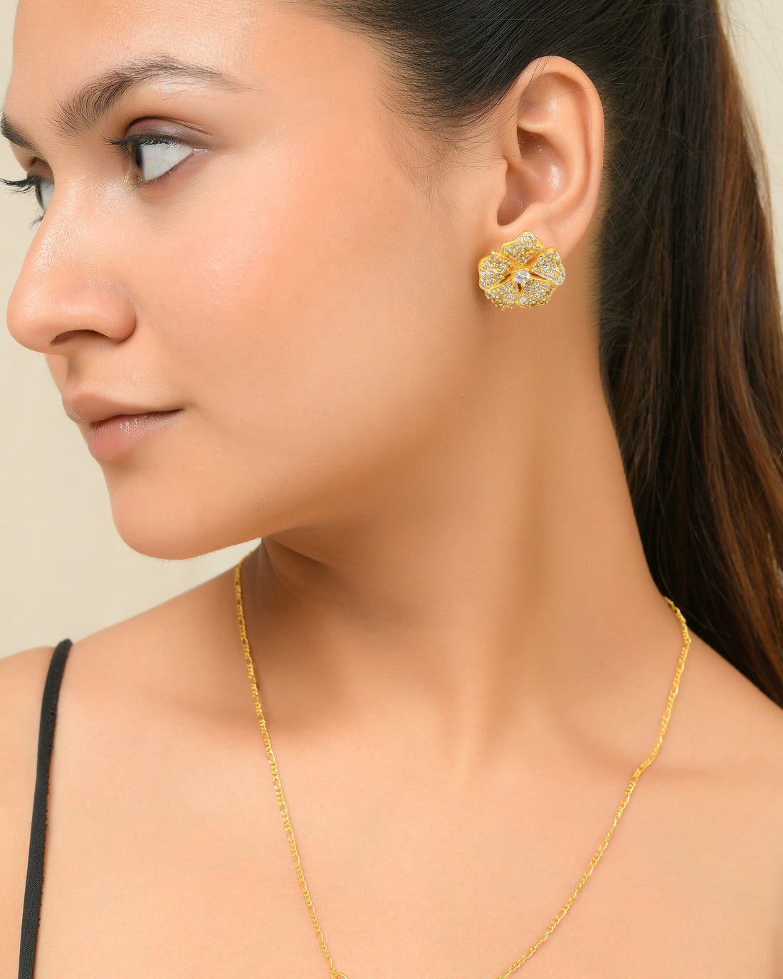 Oversized Flower Stud Earrings