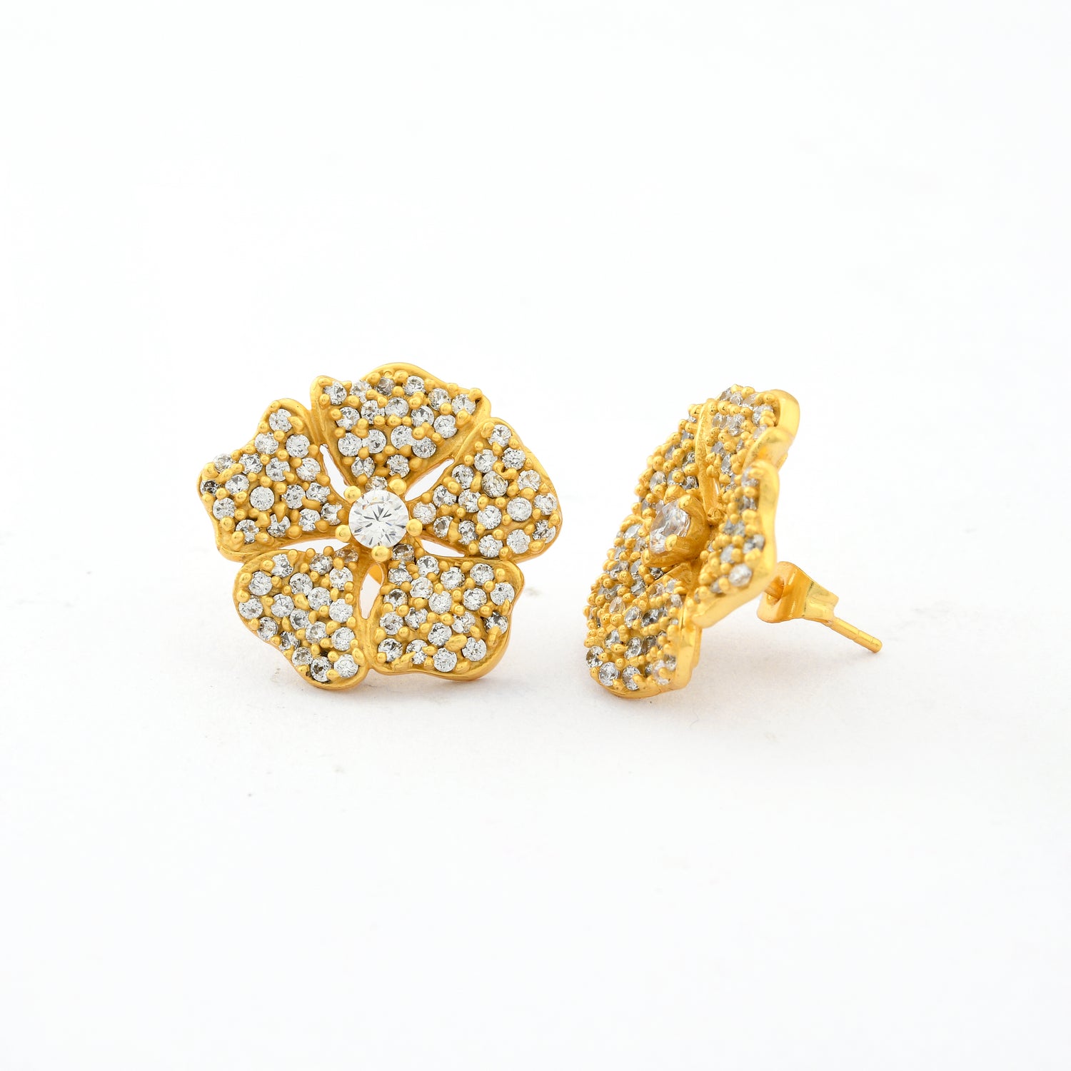 Oversized Flower Stud Earrings