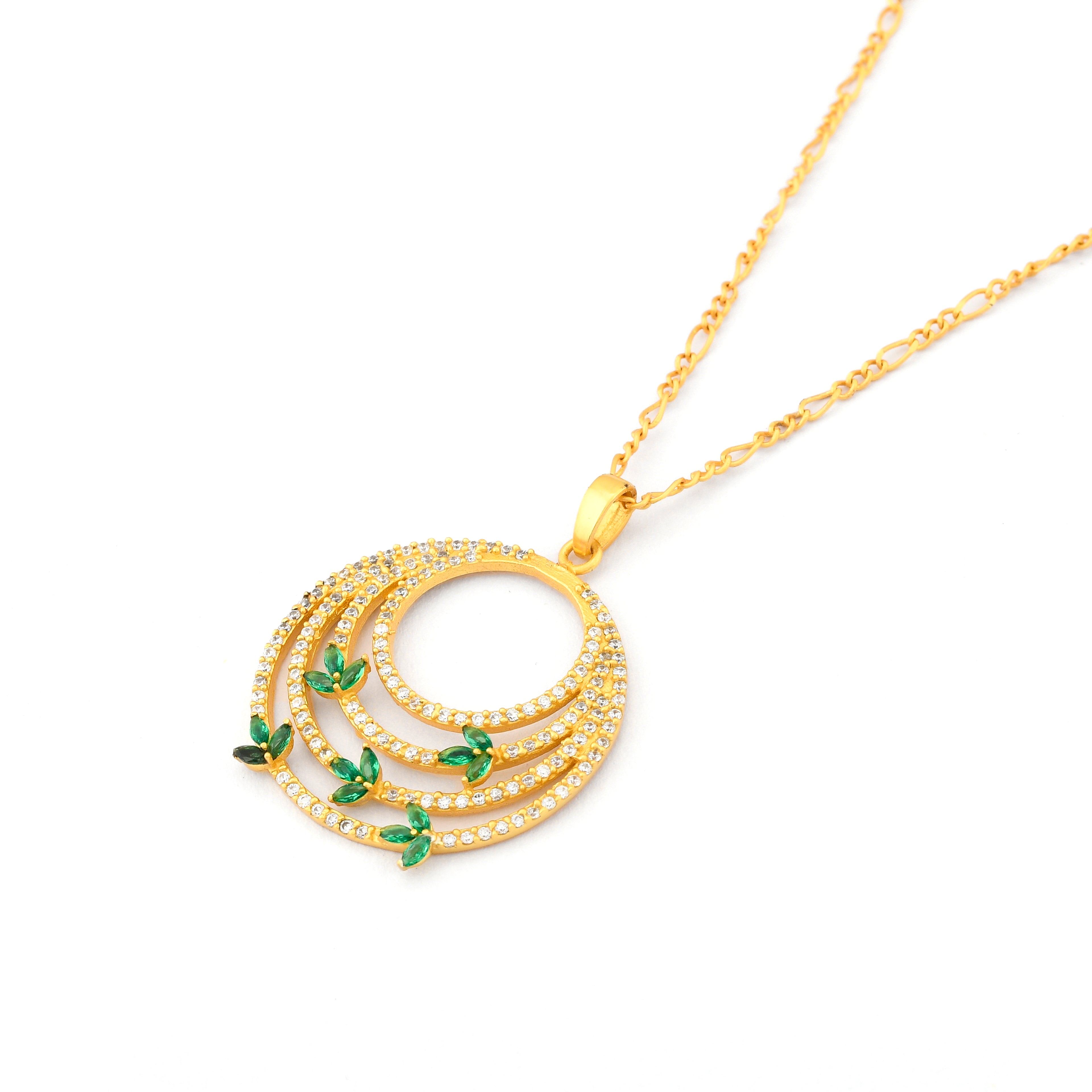 Mystical Green Stone Pendant Necklace
