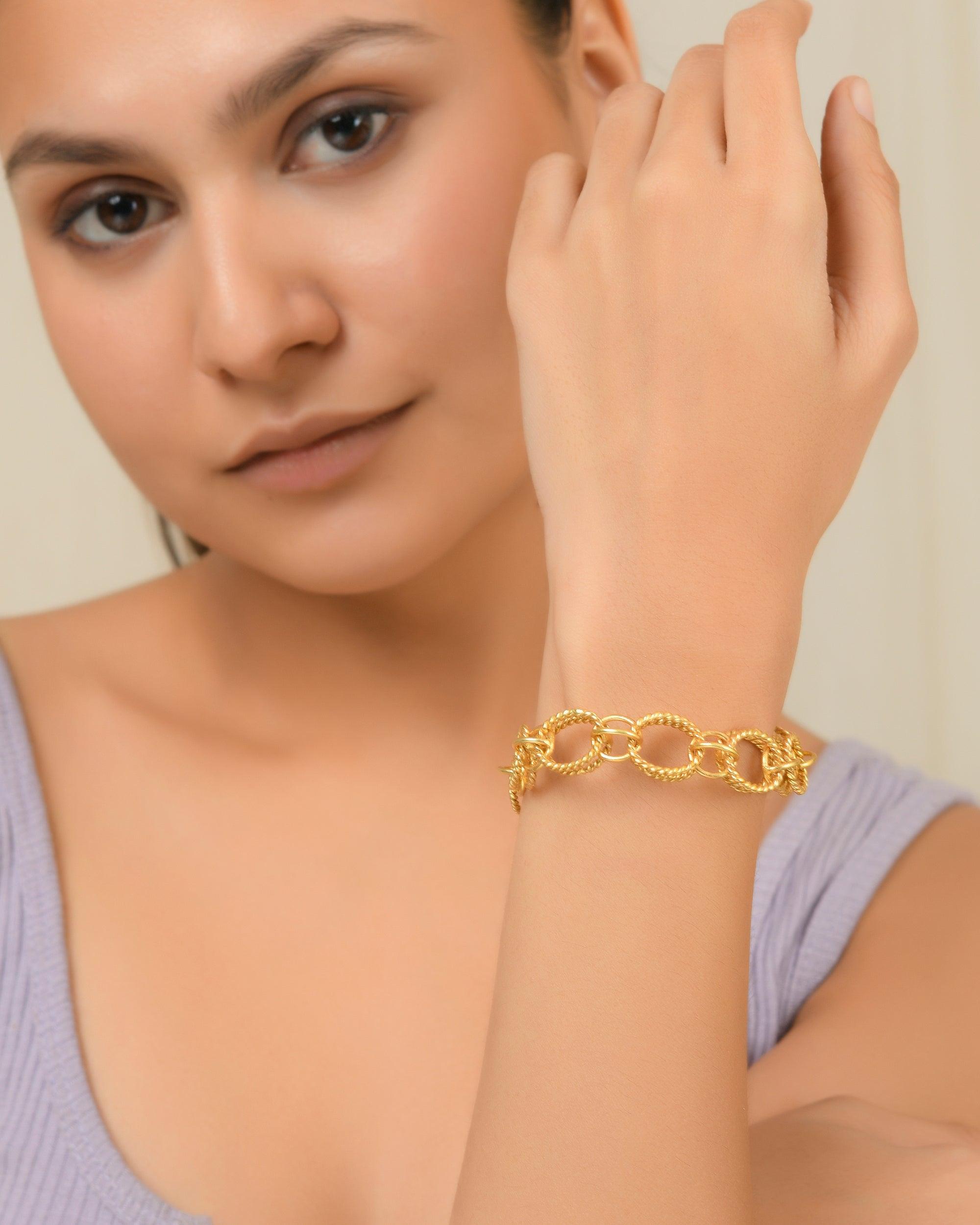 Large Oval Round Chain Bracelet