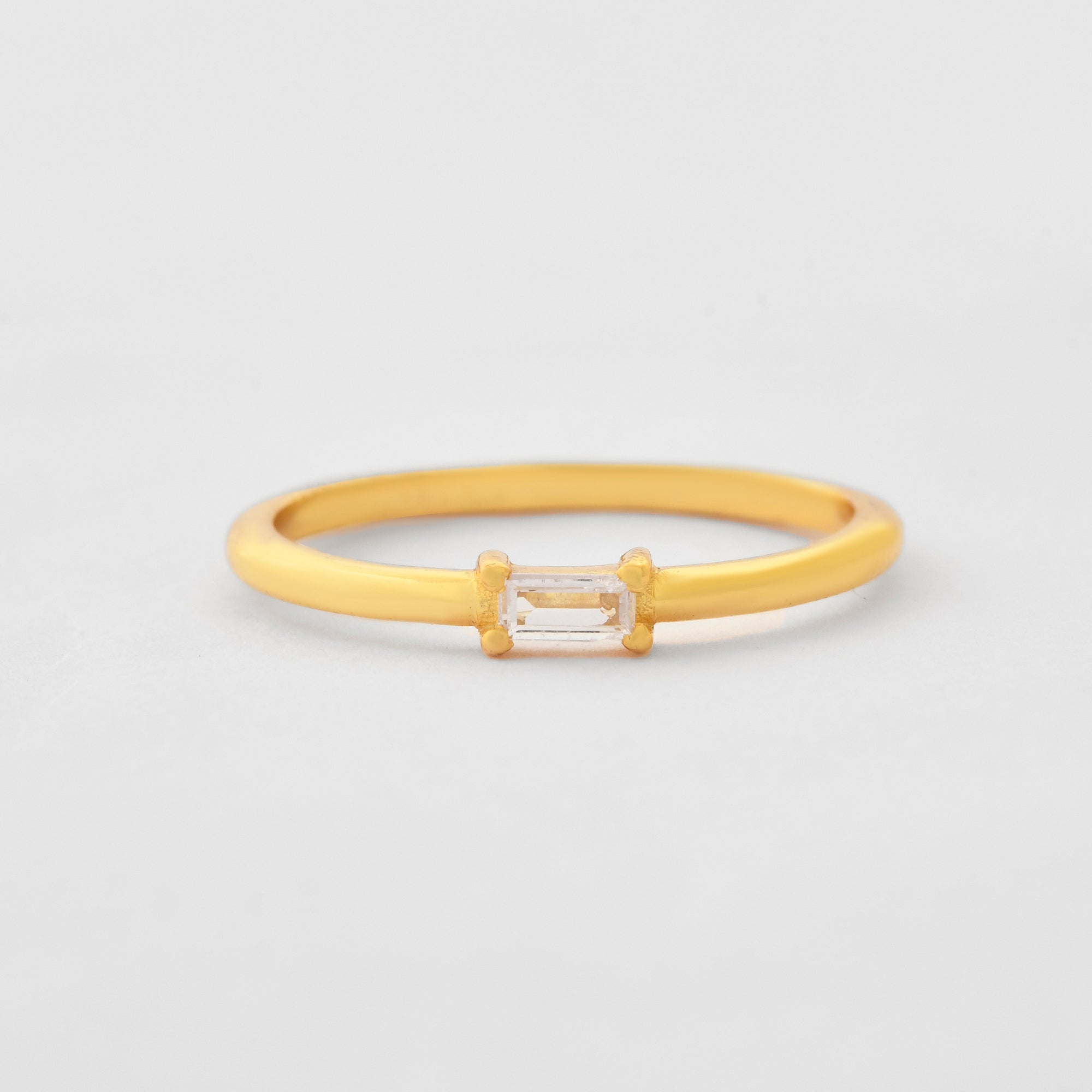 Diamond Baguette Stacker Ring
