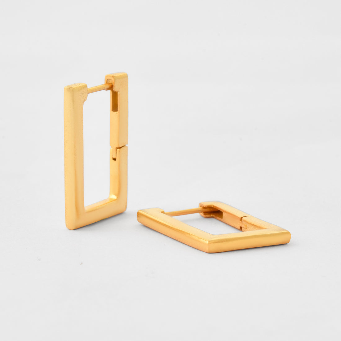 Block Hoop Earrings