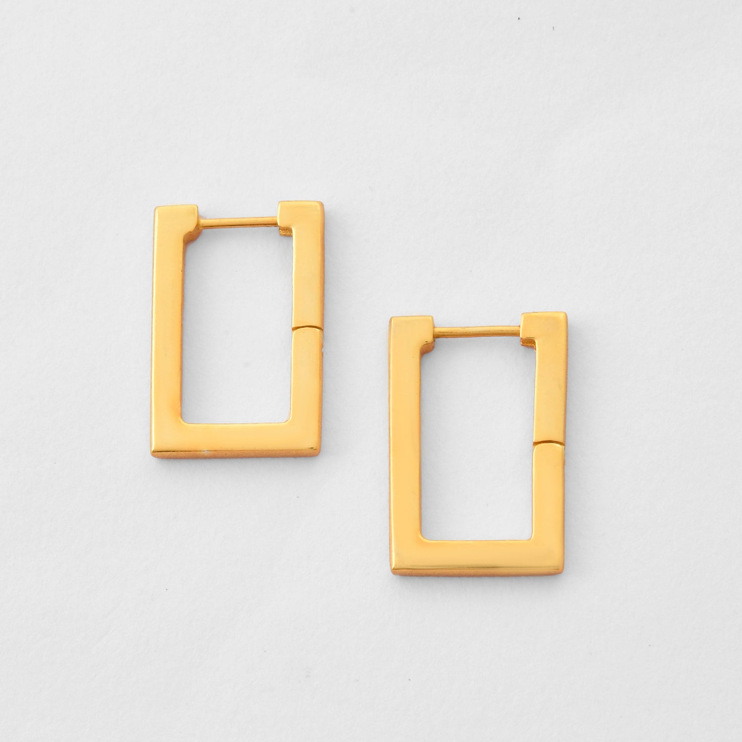 Block Hoop Earrings