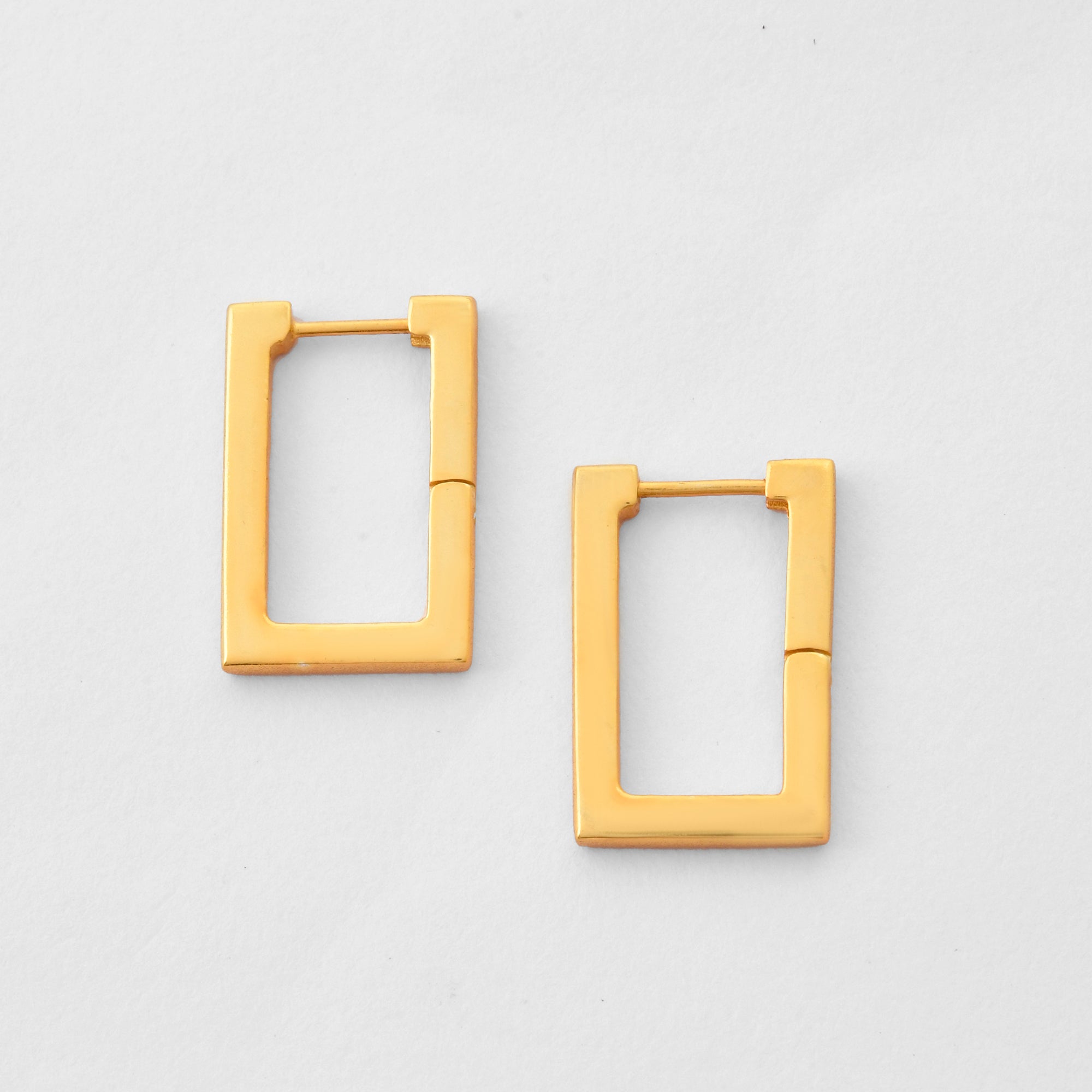 Block Hoop Earrings