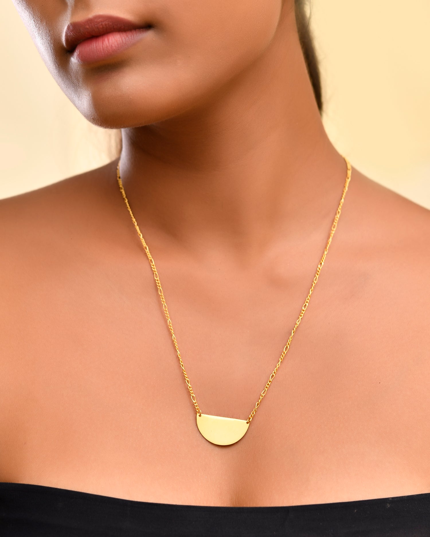 Half Circle Pendant Necklace