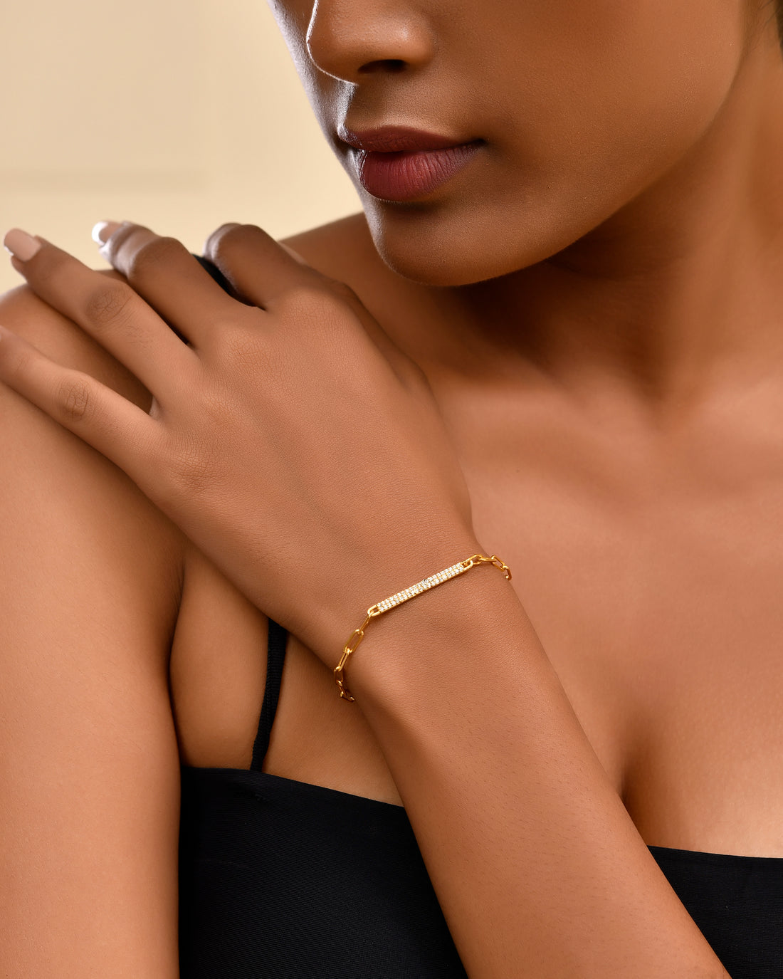 Pave Diamond Bar Bracelet