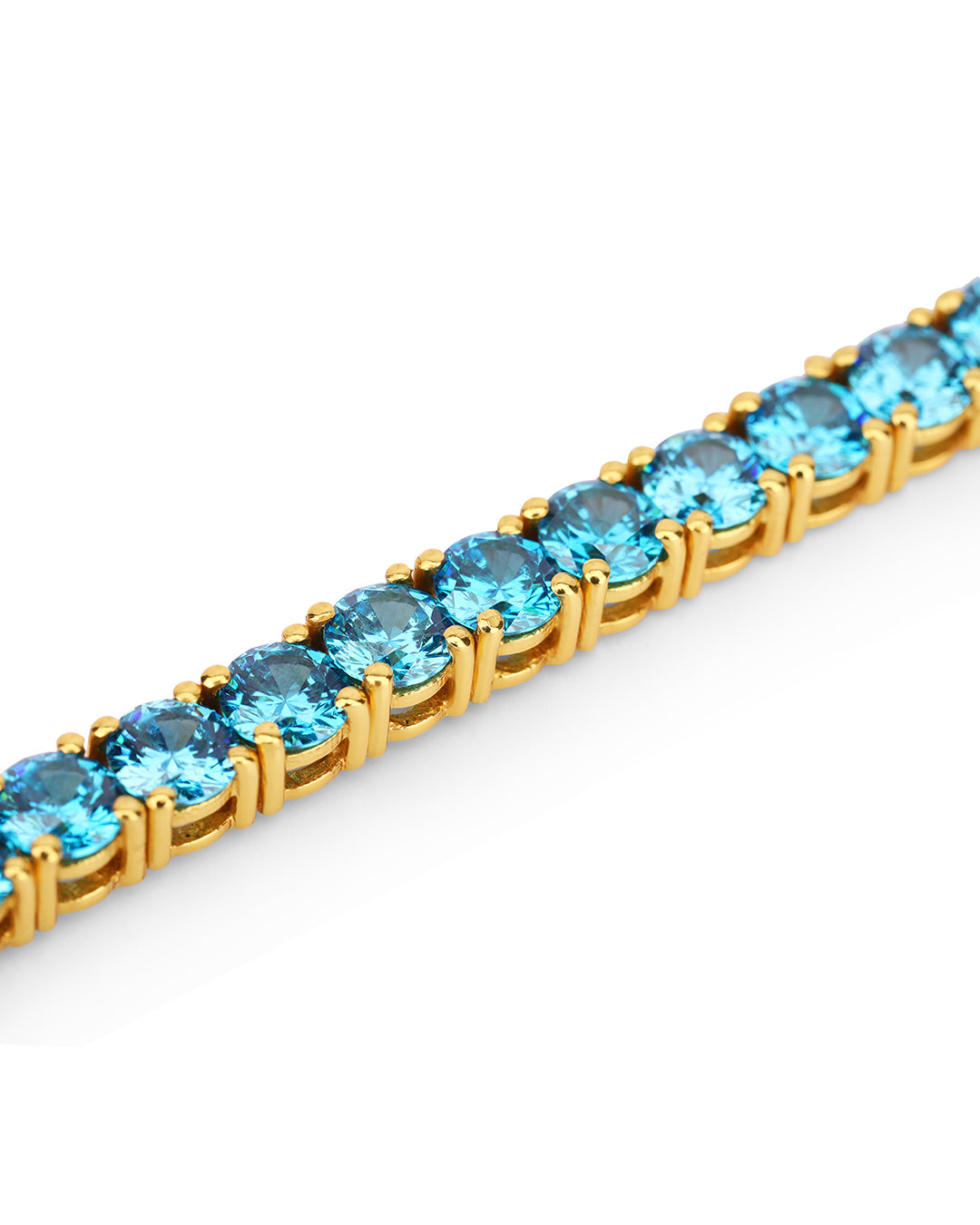Cocktail Blue Round Zirconia Tennis Bracelet