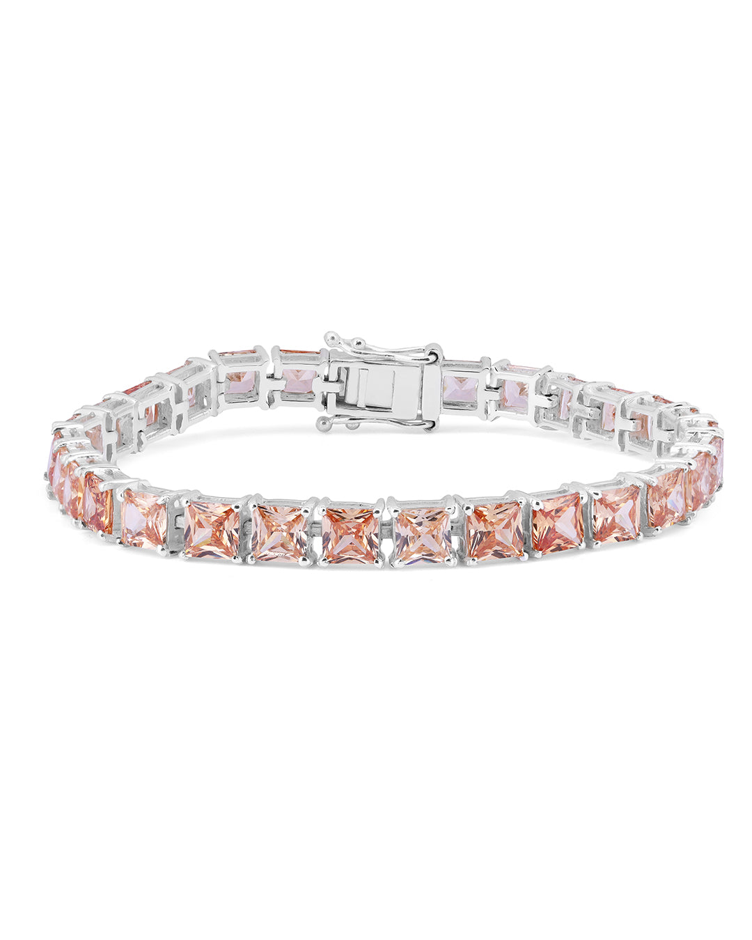 Champagne Princess Zirconia Tennis Bracelet
