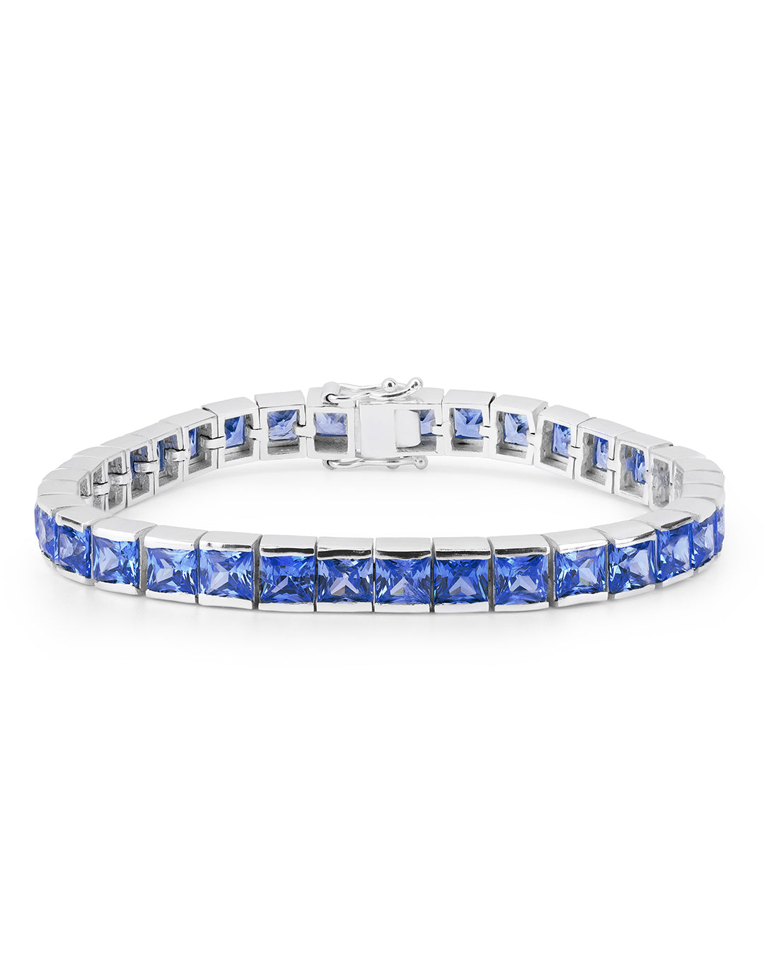 Channel Set Tanzanite Zirconia Tennis Bracelet