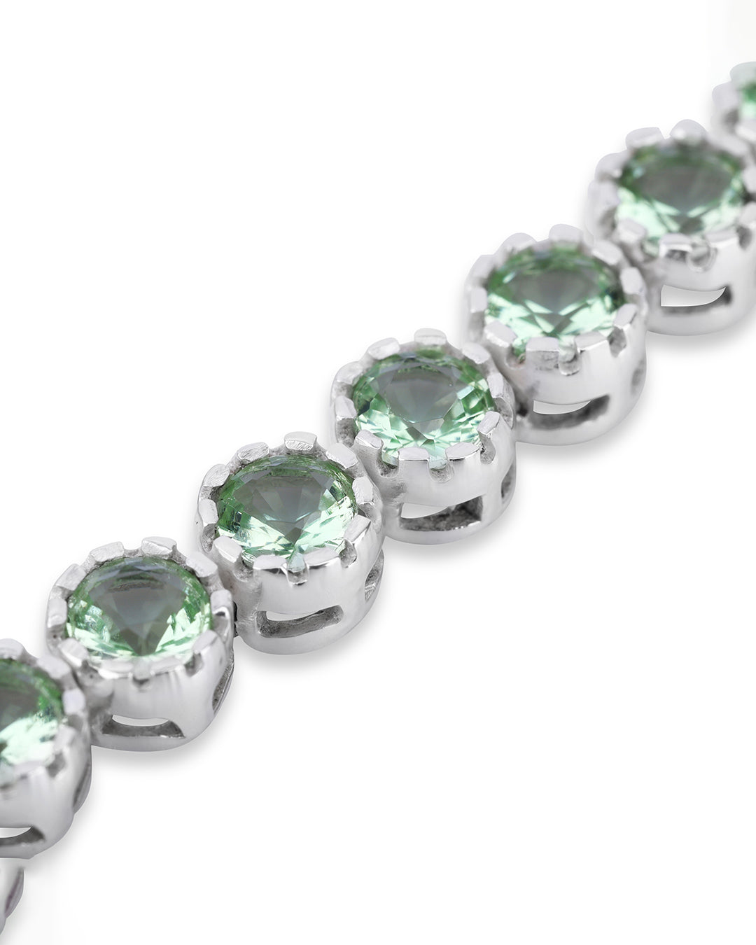 Green Apple Round Zirconia Tennis Bracelet
