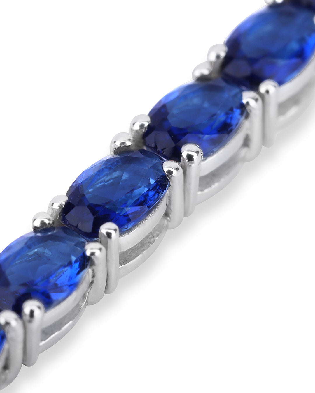 Deep Blue Oval Zirconia Tennis Bracelet