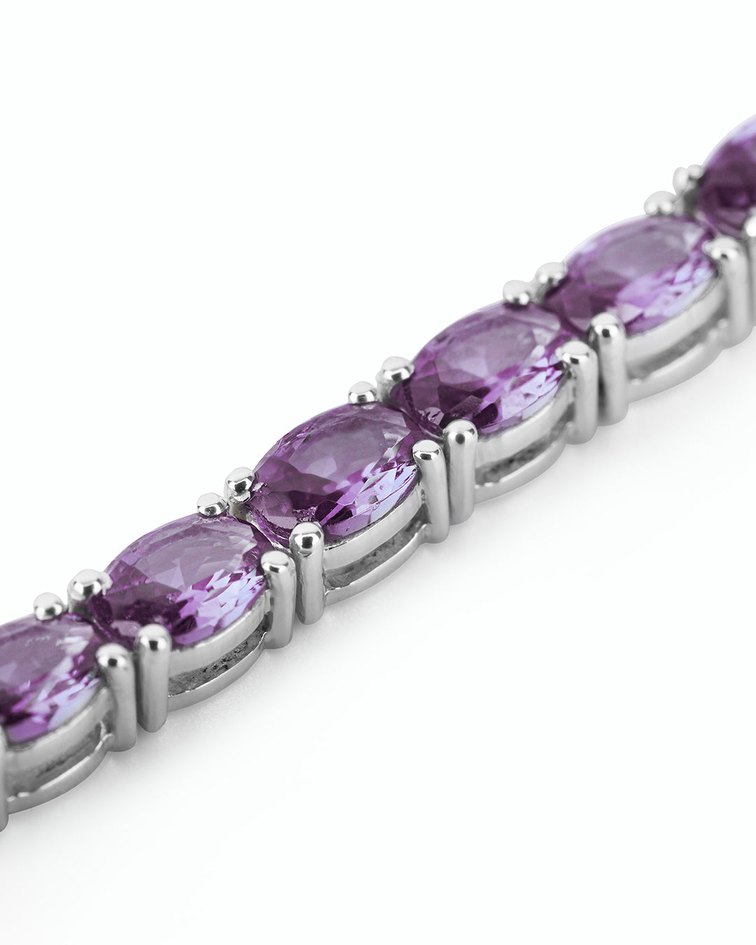 Amethyst Oval Zirconia Tennis Bracelet
