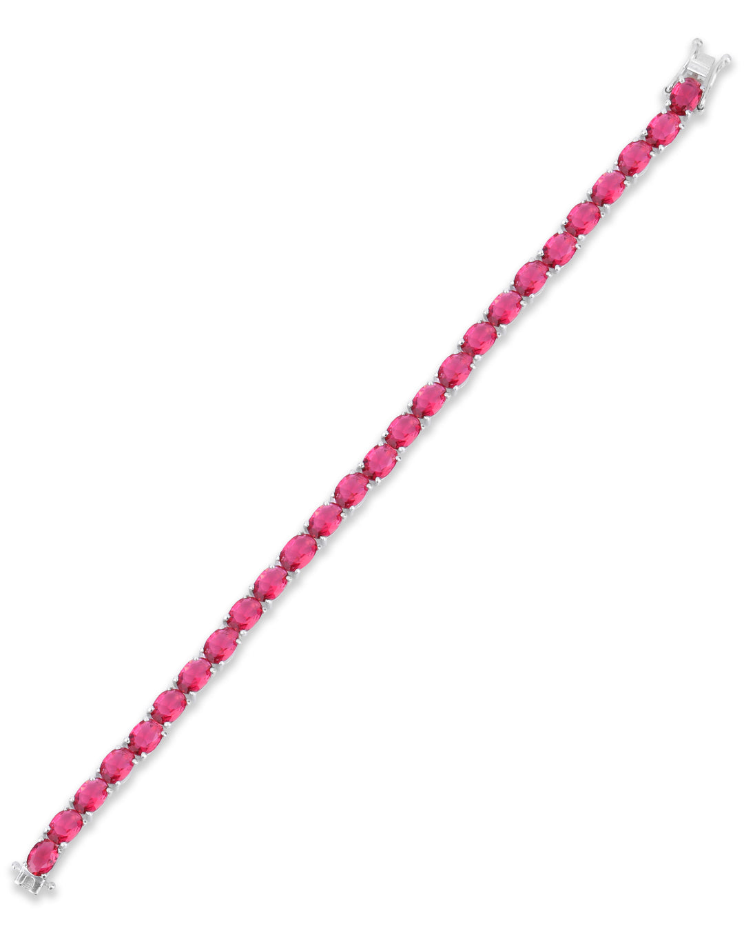 Tourmaline Oval Zirconia Tennis Bracelet
