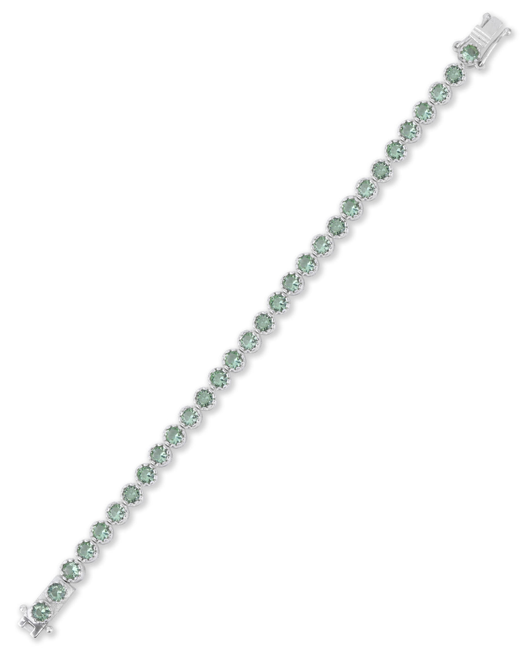 Green Apple Round Zirconia Tennis Bracelet