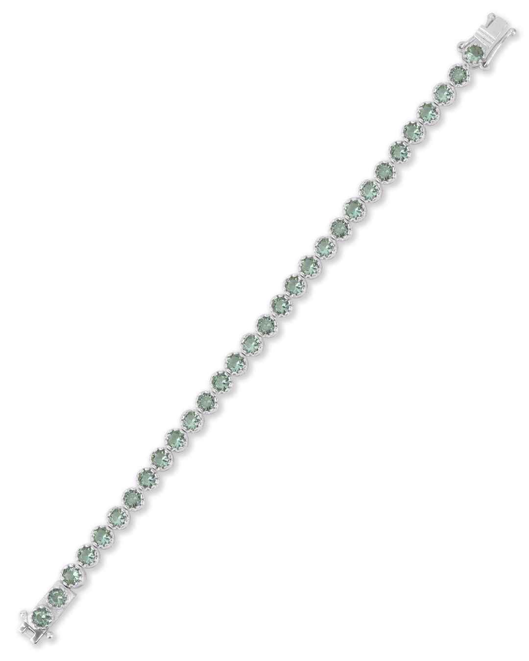 Green Apple Round Zirconia Tennis Bracelet