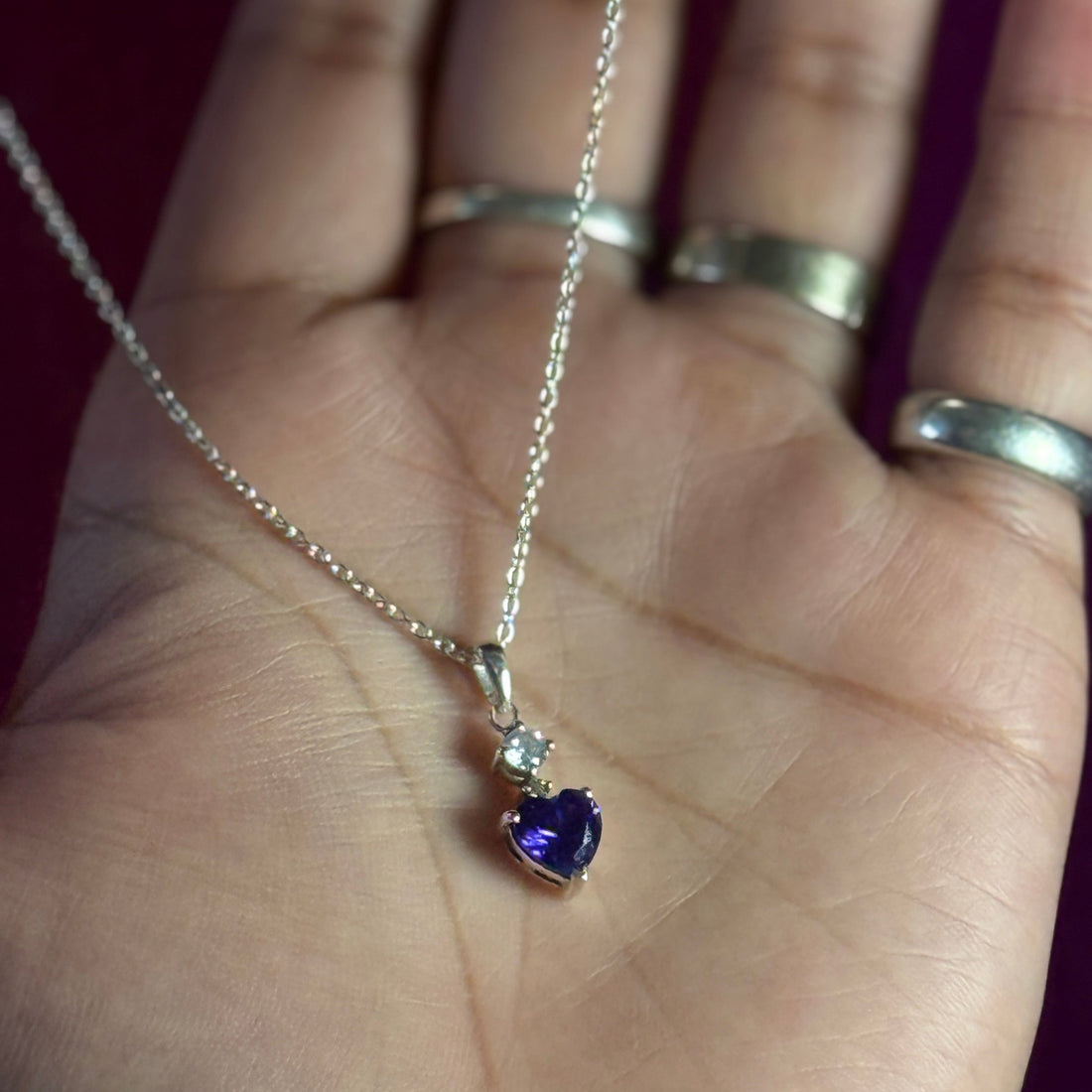 Amethyst Heart Pendant