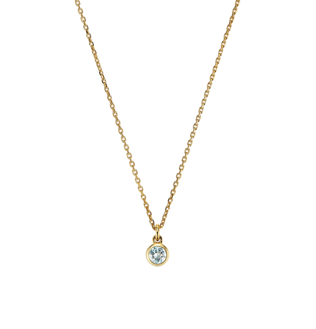 WooYou March Birthstone Pendant Necklace