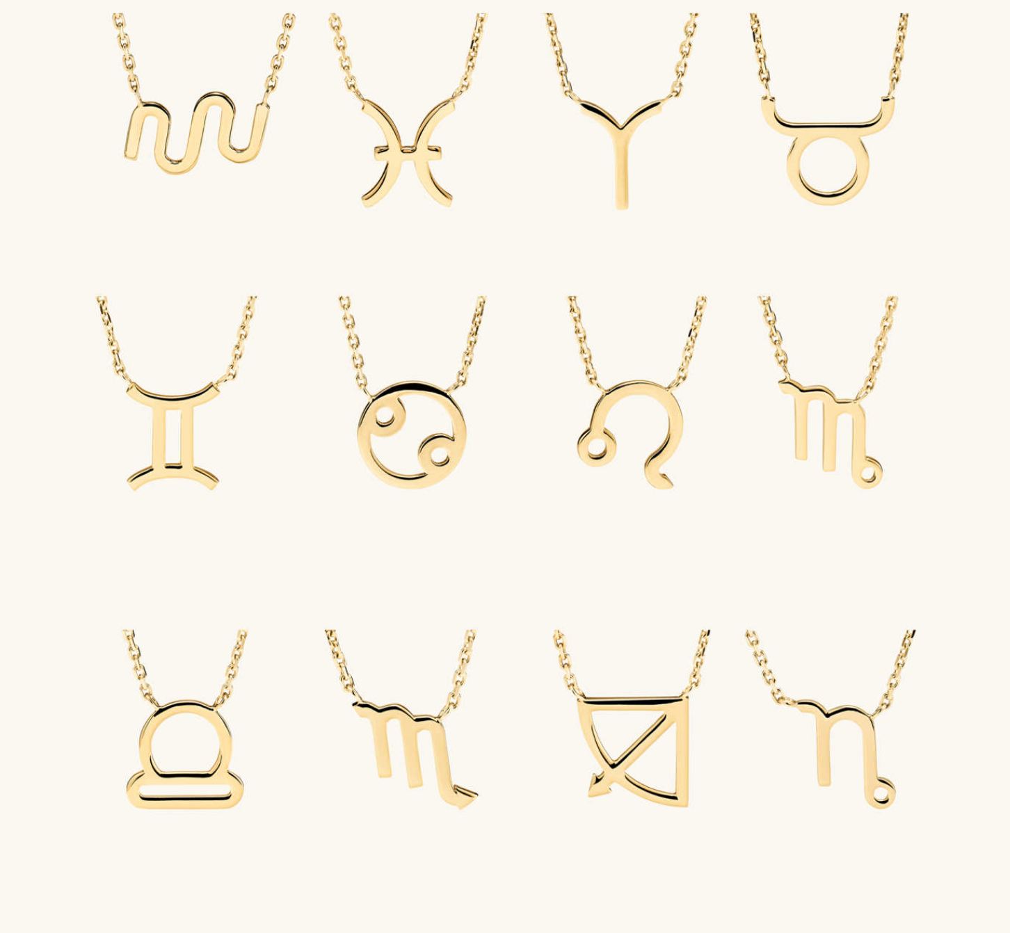Aquarius Zodiac Sign Pendant