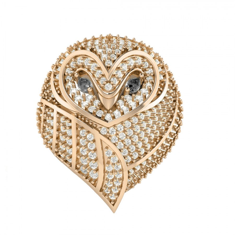 Iced Out Owl Ring