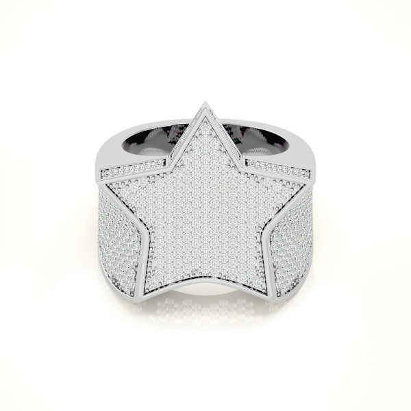 Iced Out Star Ring