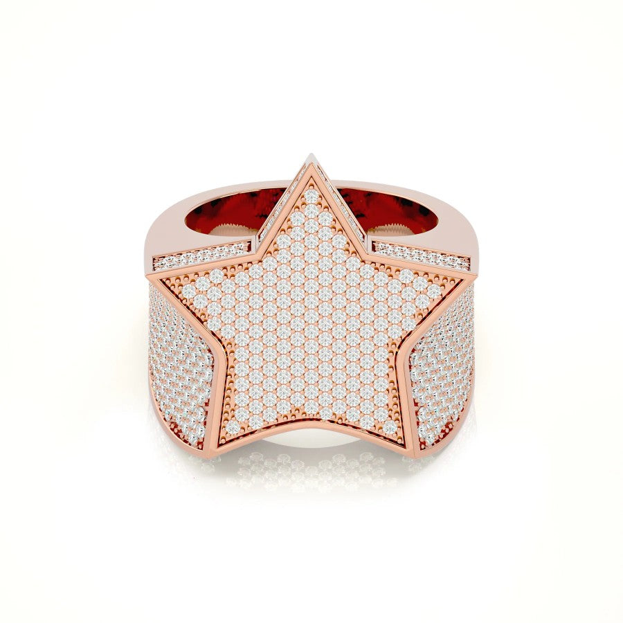 Iced Out Star Ring