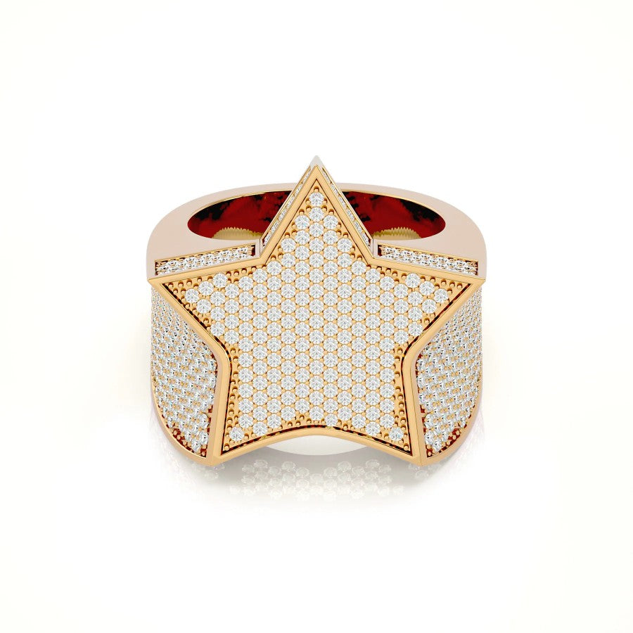 Iced Out Star Ring