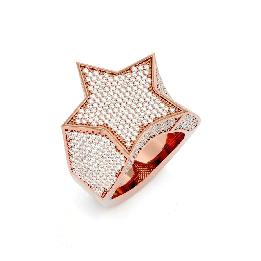 Iced Out Star Ring